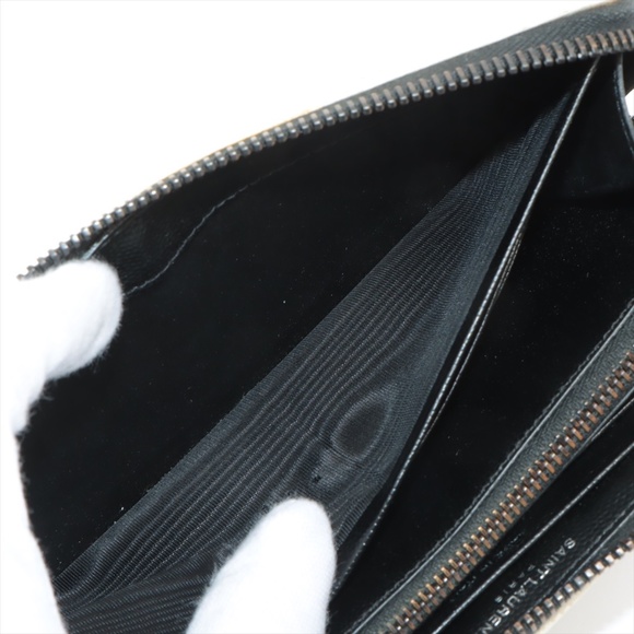 SAINT LAURENT Monogram Matelasse Zip Around Calfskin Continental Wallet - Picture 7 of 10